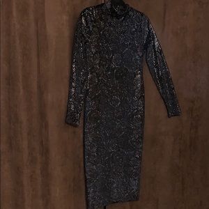 Snake print midi dress
